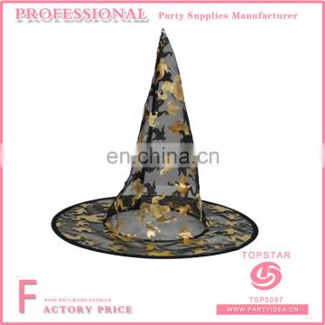 Halloween party bat and pumpkin pattern decorated witch hat for party decoration