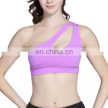 Purple Padding Sleeveless Sports bra custom gym sport wear fitness in thailand