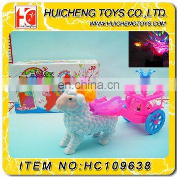 new design plastic electric flashing trailer with sheep