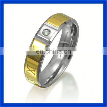 popular wholesale roman numerals stainless steel ring