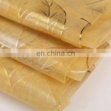 Plant Pattern Printed Organza Foil Printed Organza Fabric Christmas Decoration Organza photo-2