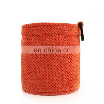 round car trash bag car organizer in orange