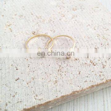 Latest design wholesale gold plated white rhinestone alphabet letter rings