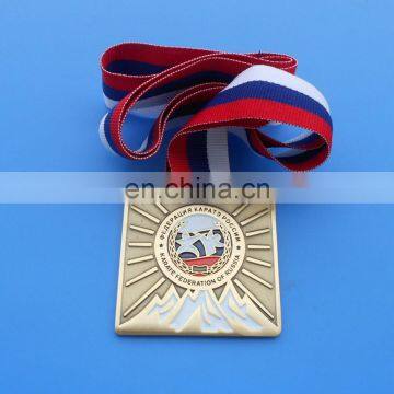 karate federation of russia gold commemoration metal medals