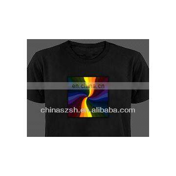 Customized logo cool Shenzhen price LED t-shirt for party