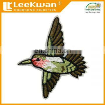 Custom Full Embroidered Patch /Hummingbird Ruby Red Throat Iron On Applique photo-2
