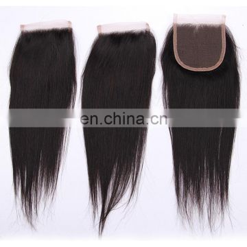 Cheap silk base swiss lace closure 8A Remy Peruvian human hair free part closure factory wholesale