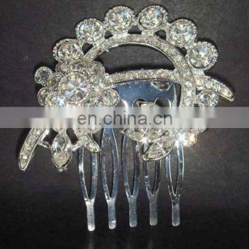 fashion rhinestone flower bridal hair comb