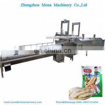 Automatic high output chicken paws peeling and cutting production line