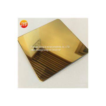 JYFM007 Factory Wholesale 304 Gold Mirror Finished Color Decorative Stainless Steel photo-5