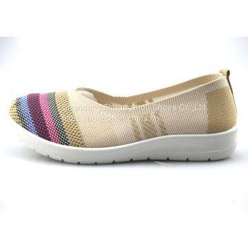 Pastoral Charming Gentle Woven Upper Flat Women Dressing Casual Shoes photo-2
