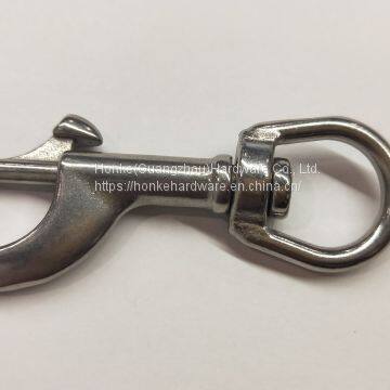 Keychain Quick Link For Sail Boats & Yachts Stainless Steel Swivel Bolt Snap Nickel White Color