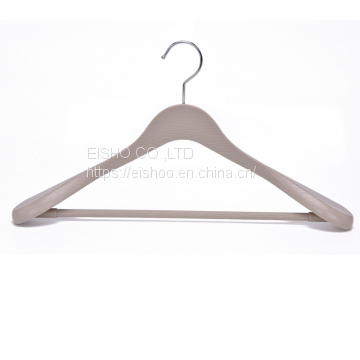 EISHO Nature Color Plastic Hanger With Wider Shoulder