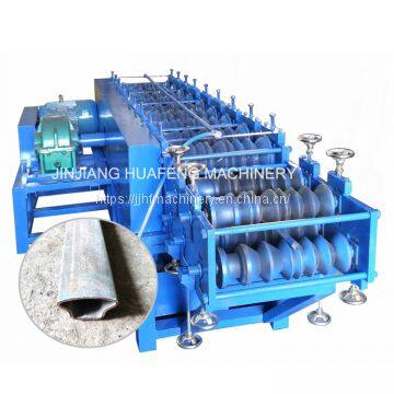 Iron Steel Handrail Pipe Roll Forming Machinery, Special Shape Steel Tube Making Machine