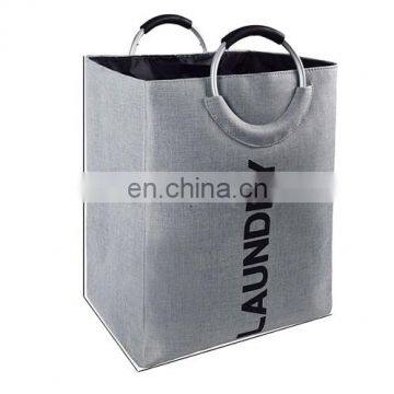 Wholesale Collapsible duty clothing laundry Bags Hamper Fabric Foldable Laundry Baskets With Handle