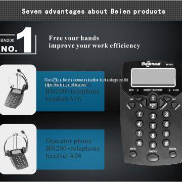 China BN200 Business Telephone + CS11 Business Telephone Headset for Call Center photo-4