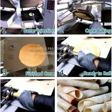 OC-9E Commercial Automatic Rolled Ice Cream Sugar Cone Maker Making Machine WT/8613824555378 photo-4