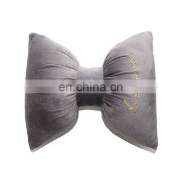 I@home Car Headrest Nordic Embroidery Jewelry Super Soft Velvet Bow Pillow Cushion