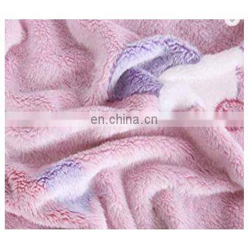 100% Polyester Glue Glow Flannel Blanket Two Sides Brushed Cozy Fleece Throw photo-3