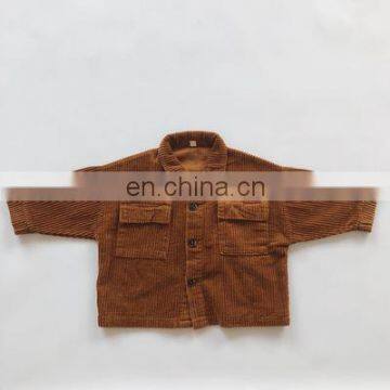 2020 Autumn and Winter Children's Jacket Retro Western Corduroy Cardigan Jacket photo-5