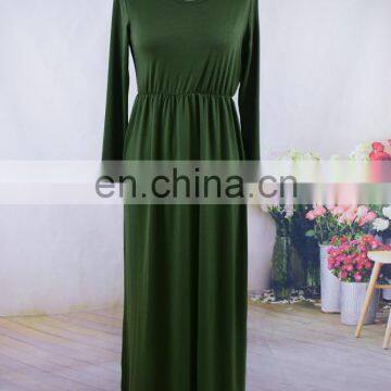 2019 Women Girls Mommy and me Solid Color Jersey Fabric Knitted Maxi Long Sleeve Fall Dresses (this Link for WOMAN) photo-6