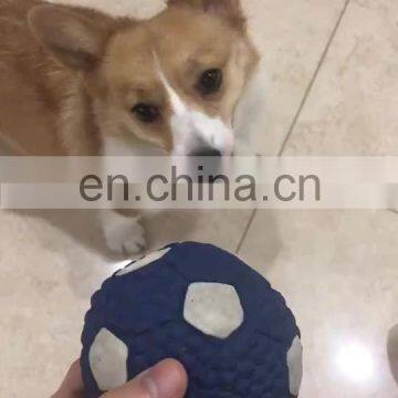 HQP-WJ113 HongQiang Hot style dog toy latex rugby ball tennis dog bite voice ball pet toy