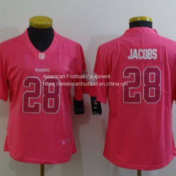 Las Vegas Raiders #28 Jacobs Women Pink Jersey