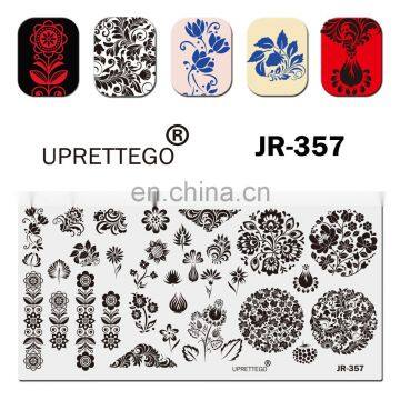 JR351-360 Marble Pattern Khokhloma Christmas Pop Art Lady Alphabet Letter Text 2020 Stainless Steel Stamping Plate Template photo-6