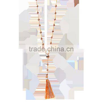 China Latest Beaded Tassel Necklace, Long Pendant Necklaces for Girls photo-4