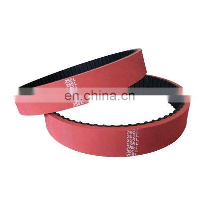 210L 25mm 10 mm Thick Red Rubber Coating Timing Belt photo-2