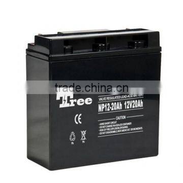 GOOD quality 12 volt sealed lead acid battery 12v 20ah battery for security alarm system/wind power supply