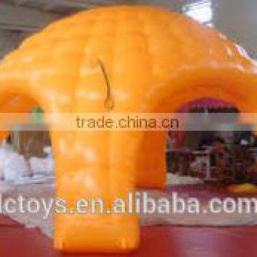 Inflatable orange tent