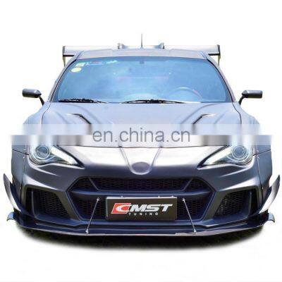 Body kit for Toyota 86 BRZ front bumper wide flare carbon fiber front lip rear fiffuser side skirts trunk spoiler hood bonnet