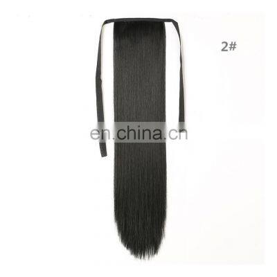 New Japanese Style Strap Women's Straight Pixie Wig Matte Silk Long Straight Wig Hair Ponytails Girls Makeup Accessories photo-2