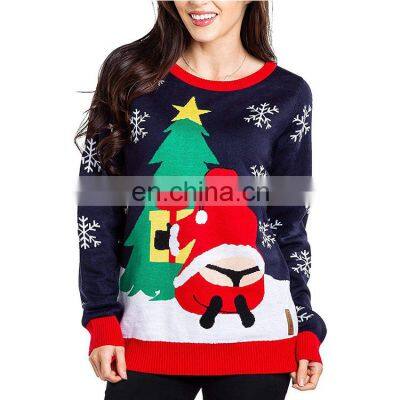 Fashion Unisex Custom Jacquard Knitted Ugly Christmas Sweater