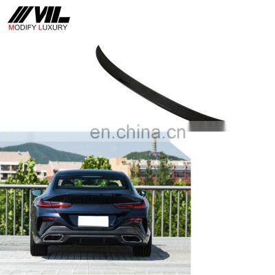 Modify Luxury 8Series Dry Carbon Fiber Car Wing Spoiler for BMW G16 840i Gran Coupe Sedan 4-Door 2019-2021