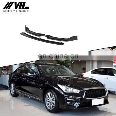 FOR new 2018-2019 Infiniti Q50 Sport Glossy Black Front base Bumper Lip Spoiler Splitter