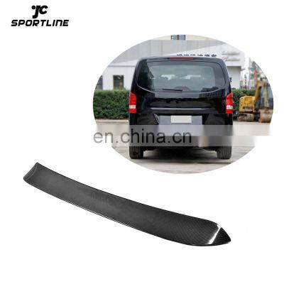 JCSPORTLINE Carbon Fiber W447 Rear Roof Spoiler for Mercedes Benz V Class Vito W447 2016-2018