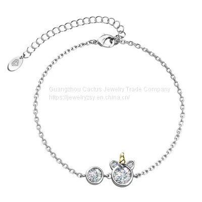 High Quality Crystal Jewelry Unicorn Kids Adjustable Bracelet