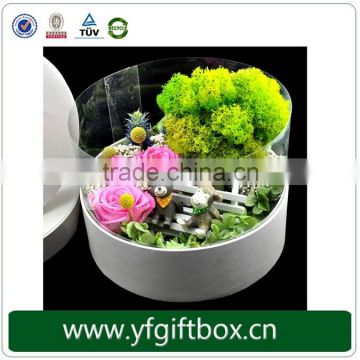 Customized paper Gift Boxes /Recycled Round Flower Boxes wholesale in Dongguan