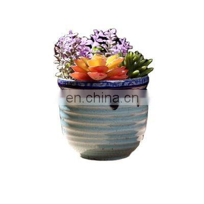 indoor and outdoor decorative glazed porcelain garden flower succulent pot