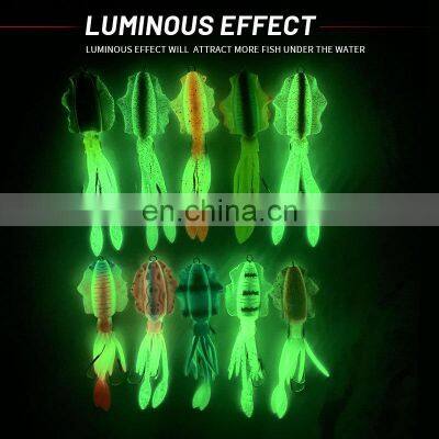 20cm 120g 150g Deep Sea Fishing Bait Lead Head Sinking Trolling Tuna Fishing Lure Soft Octopus photo-5