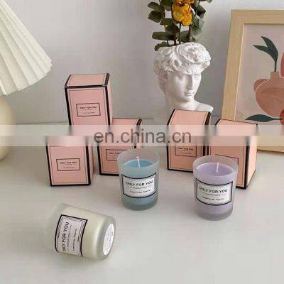 wholesale custom logo print candle jars and boxes luxury empty scented candle gift box set