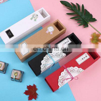 Drawer Kraft Paper Cookie Box Macaron Dessert Packaging Candy Snacks Eco-friendly Packing Boxes for Cake photo-2