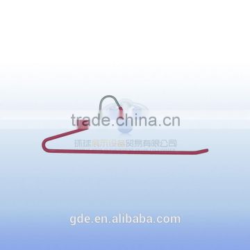 Fashion design fushia pvc coated clothes hanger for towels