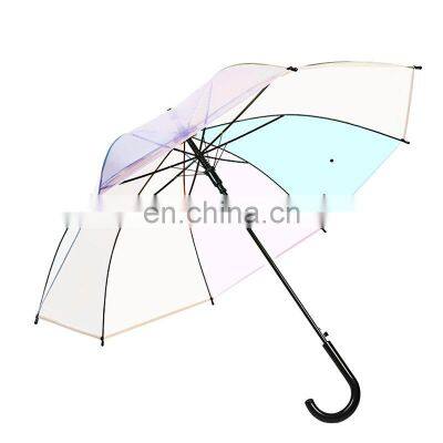 Custom Logo Straight Foldable Windproof Japanese Rain Cheap Transparent Umbrella