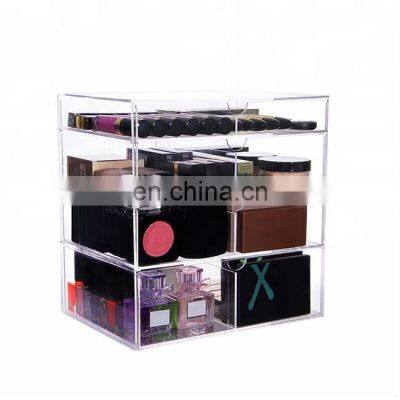 Makeup Brushes and Jewelry storage 4 drawers wholesale acrylic makeup organizer with drawers