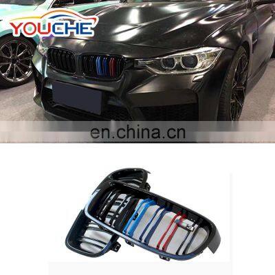 F30 ABS Replacement Gloss M Color Front Grille for BMW 3 Series F30 F31 2012-2018 Front Bumper Grill