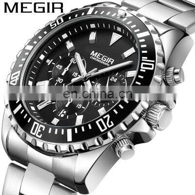 Megir 2064 Men Quality Sports Watches For Sale Chronograph Stainless Steel Quartz Watchonline photo-3