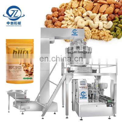 Grains Plantain Chips Weight Packaging Medecine Pet Food Biscuit Chocolate Standup Pouches Candy Packing Machine